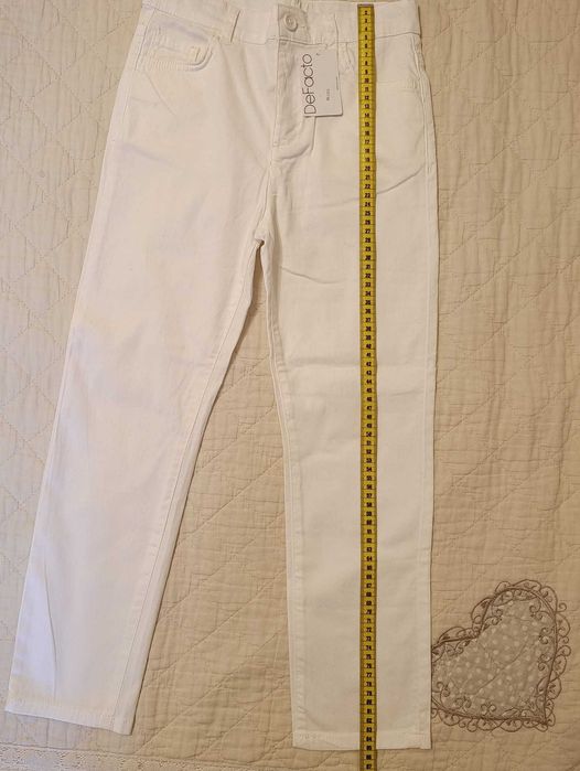 Pantaloni-blugi pentru băieți, culoare albă, vârstă 8-9ani
