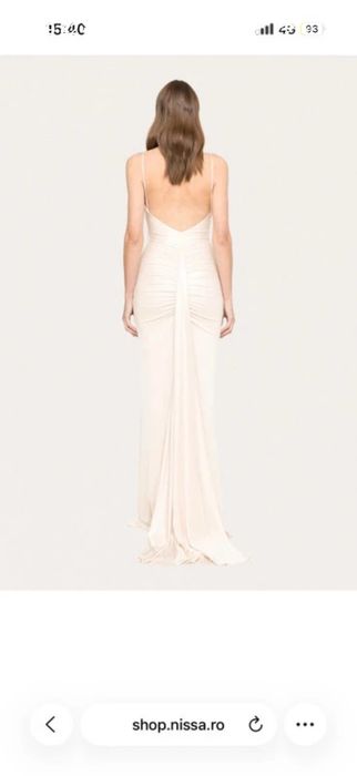 Rochie Nissa crem lunga