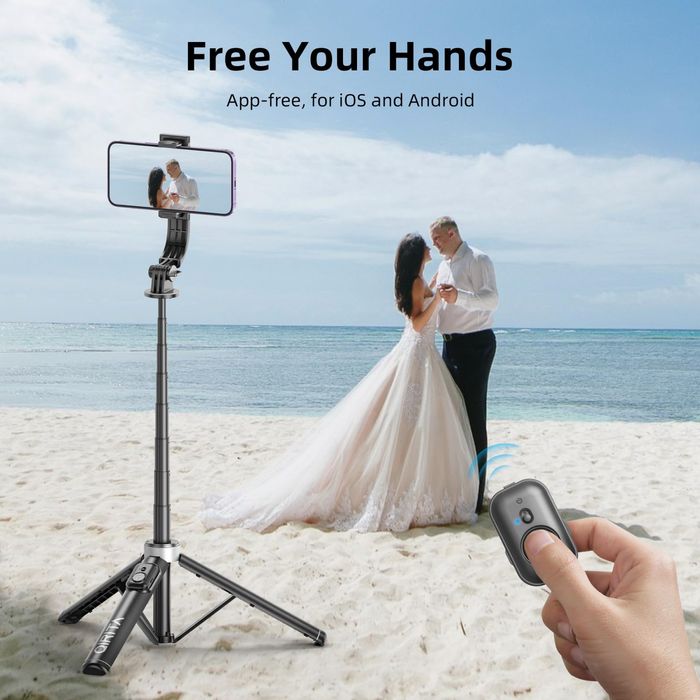 qirita 130см. селфи стик статив разтегателна стойка за мобилен телефон