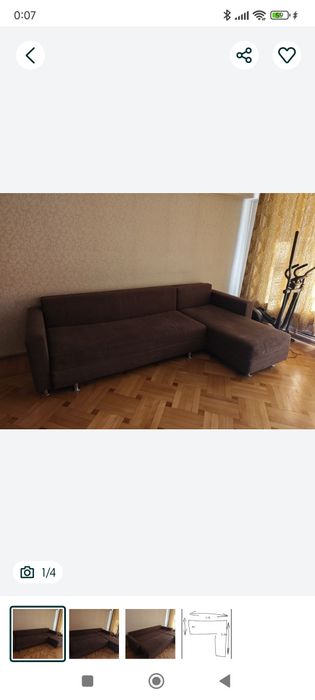 Диван б/у на пружинах