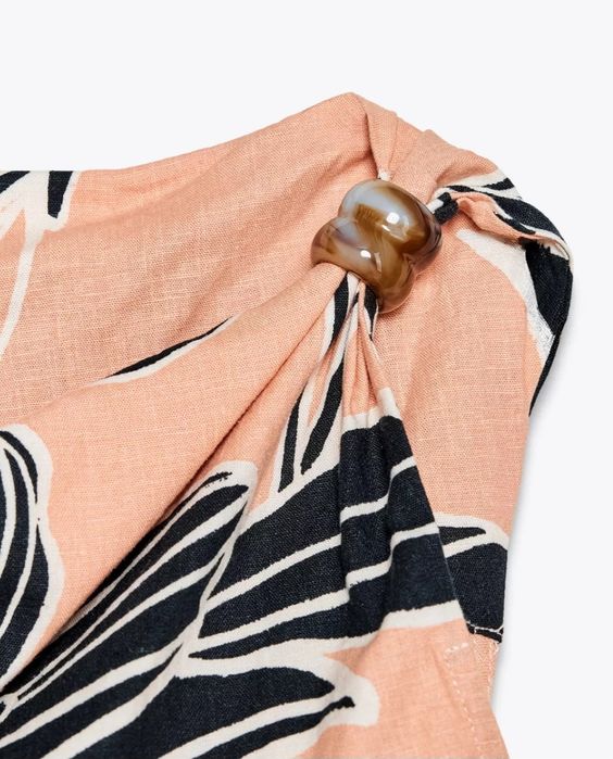 ZARA Linen Dress рокля лен M