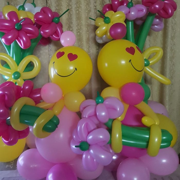 Цветы из шаров. Стойки, корзинки