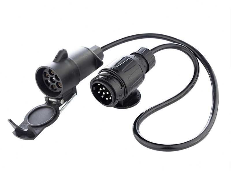 Преходник Адаптер букса за теглич за ремарке 13 към 7 пина кабел 75cm