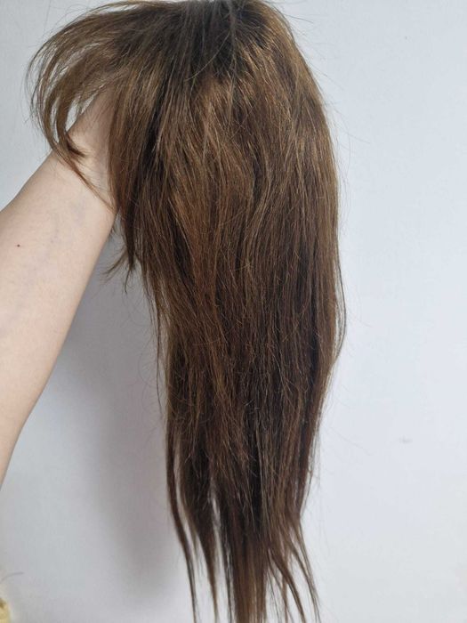peruca  par natural uman 100% noua cu breton fin