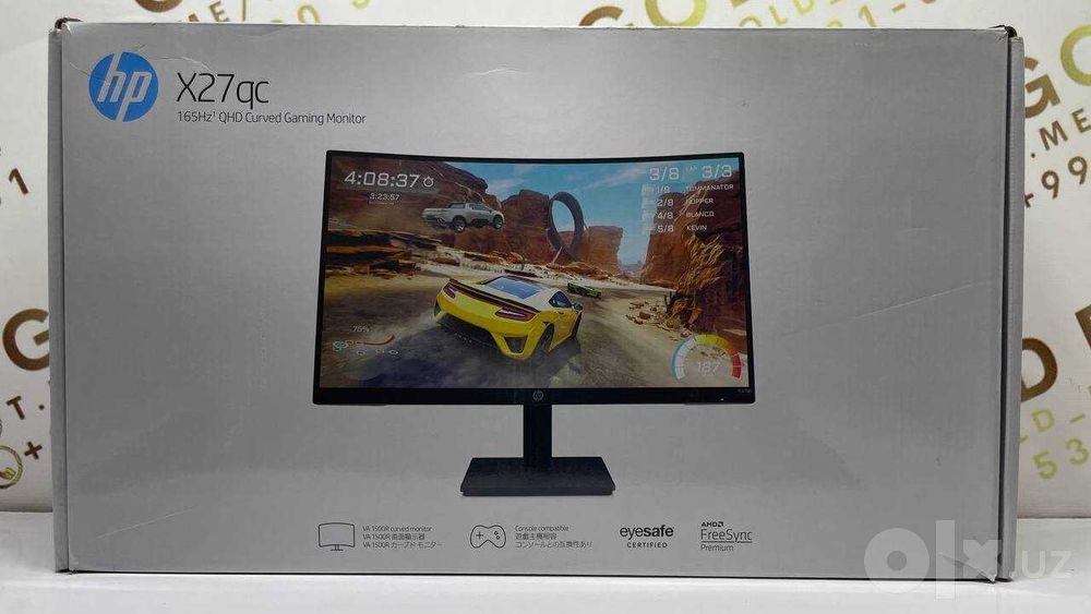 Monitor HP 27 CURVED "VA" 165hz /Arzon manitor la bor yana profilda