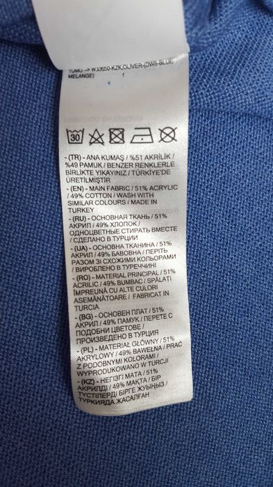 Чисто нов син мъжки пуловер LC WAIKIKI BASIC размер L