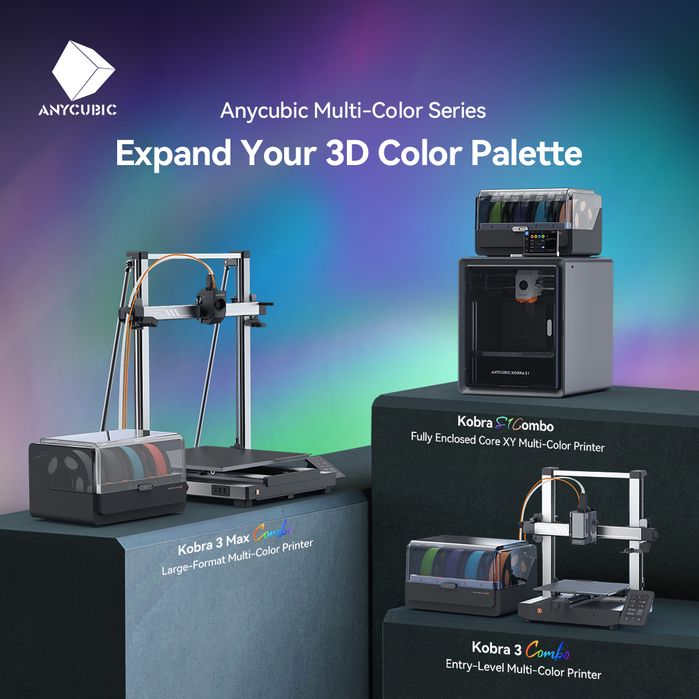 Imprimanta 3D Filament Anycubic Kobra S1 COMBO 250x250x250mm 600mm/s