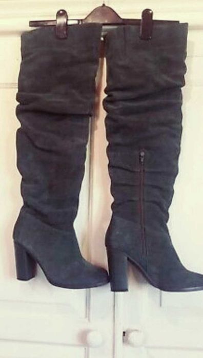 Дамски ботуши от естествен велур Dorothy Perkins