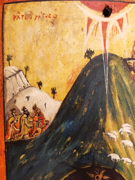 Стара Икона 19век Рождество Христово