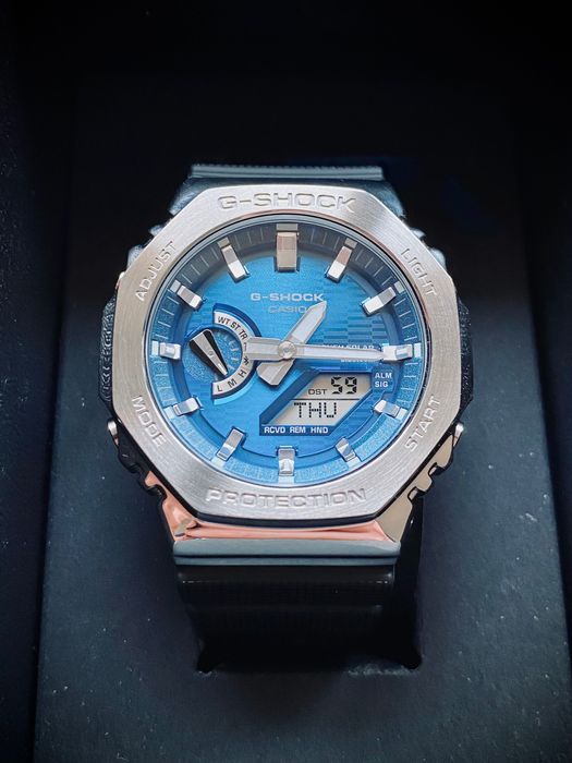 G Shock Casioak GBM 2100 Sky Blue JDM lansat Aug 2025 Bluetooth Solar