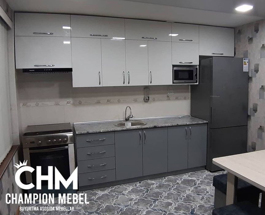 Ошхона мебеллари HI TECH услубида. Кухонный гарнитур HI TECH