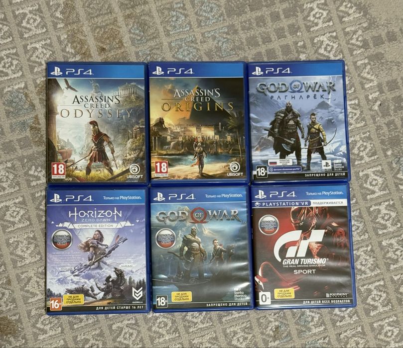 Диски ps4 god of war, assasins creed и тд