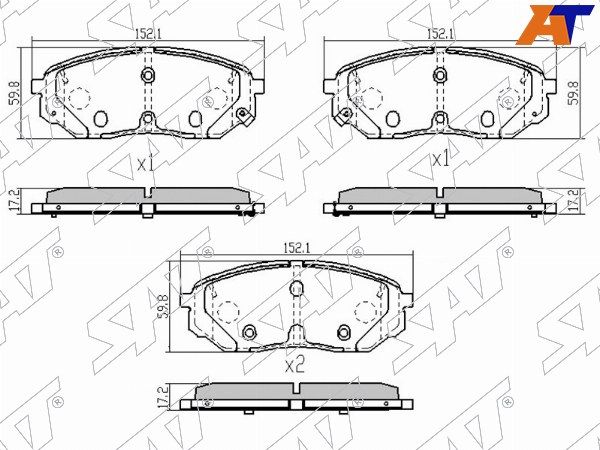 Колодки тормозные перед  Kia Sorento