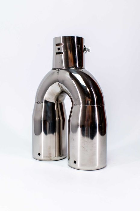 Накрайник за ауспух, двоен, неръждаема стомана