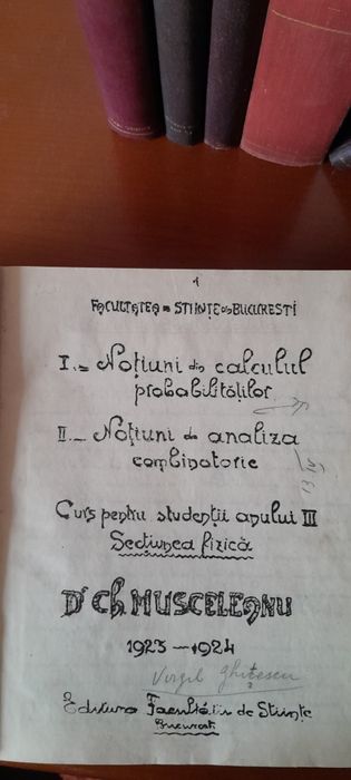 Carte Veche "Cursuri Litografiate" 6 volume anii 1920