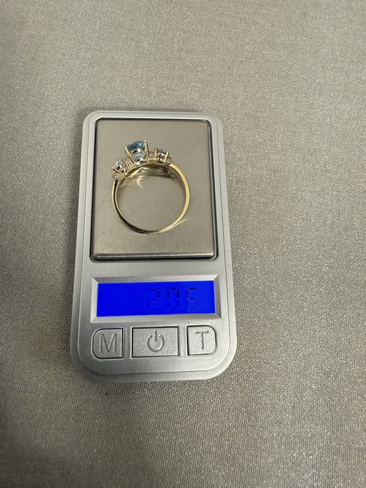 Inel aur galben 14k cu pietre pretioase