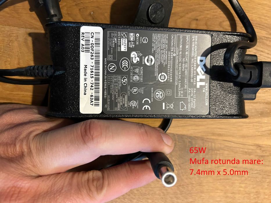 Incarcator laptop Dell 20V - 65W, 90W, 130W, 180W, 240W