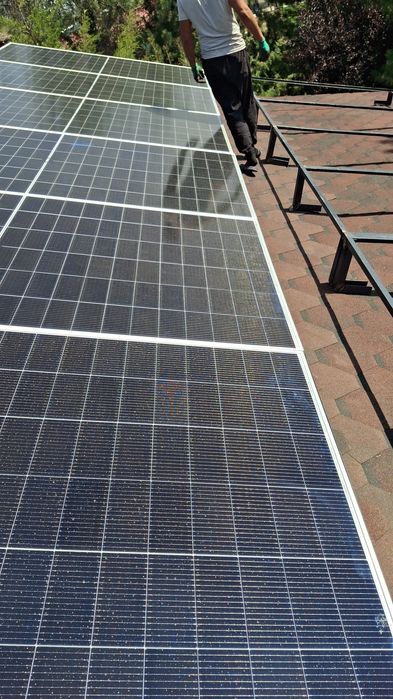 Установка солнечный панели