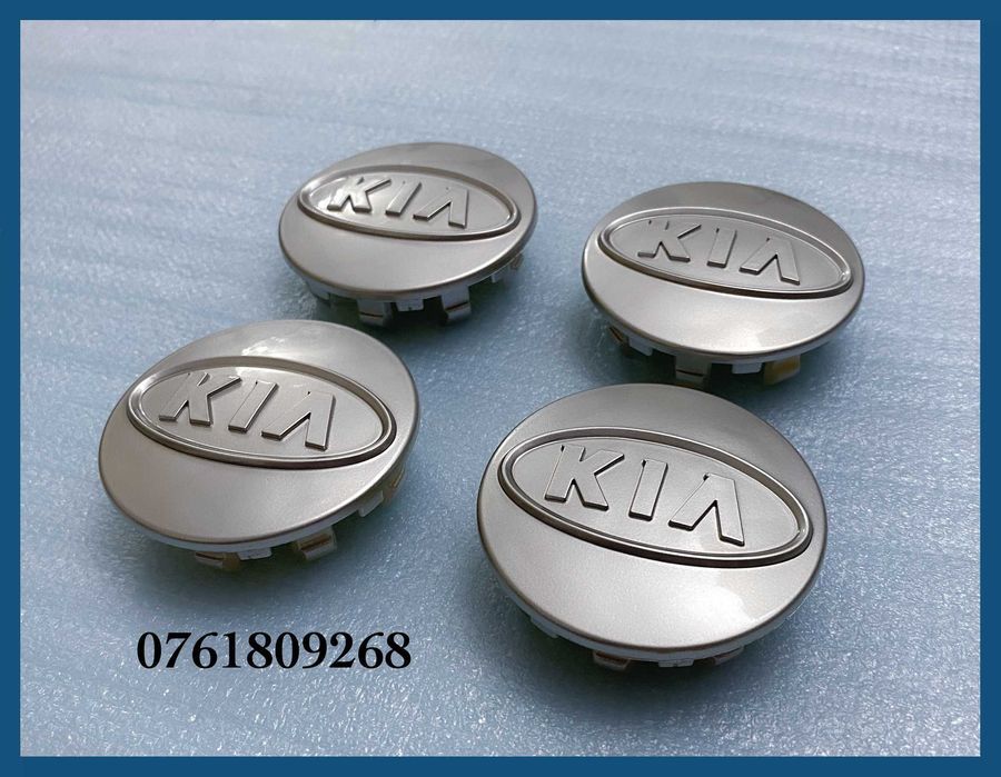 Set 4 capace argintii 58mm jante aliaj originale Kia
