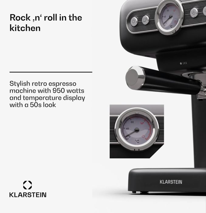 KLARSTEIN| Retro Кафемашина Evo 950W 19bar