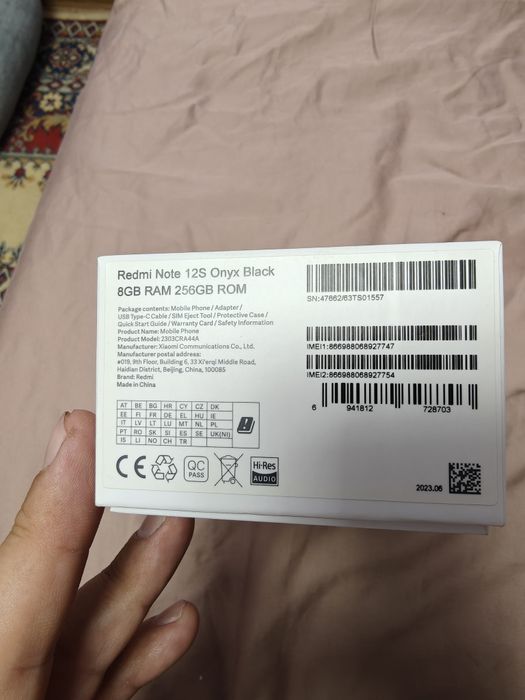 Redmi note12s. 8 256