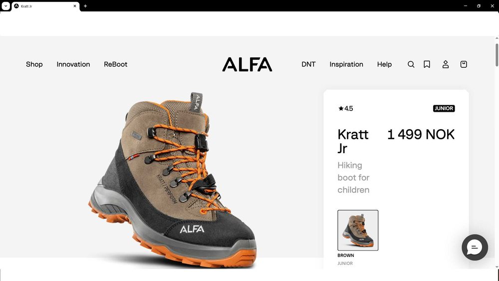 ALFA KRATT JR PERFORM GORE-TEX Boots размер EUR 36 естествена кожа водонепромокаеми - 1310