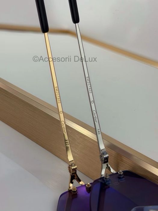 Ochelari de Soare Cartier CT0620S Noi Full Box [Verificare Colet] Gold