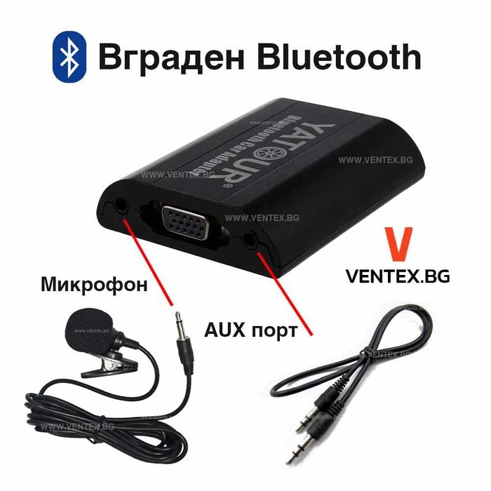 Yatour BTK Bluetooth/AUX интерфейс за VW Tiguan, Touran, Passat