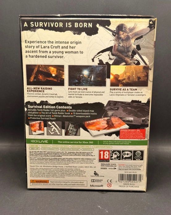 Tomb Raider xbox 360 survival edition box set