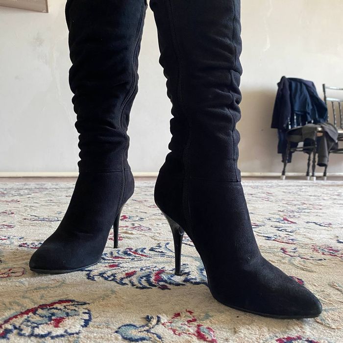 длинные зимние сапоги