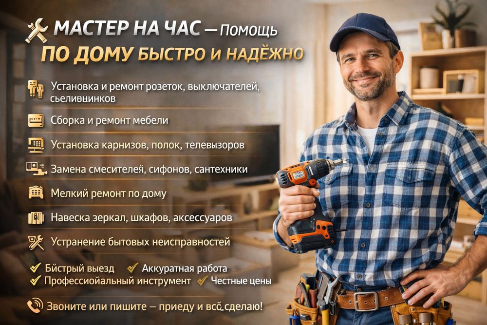 Мастер на час — помощь по дому быстро и надёжно