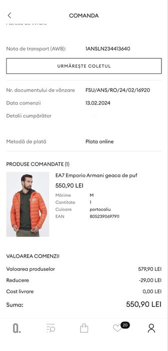 Jacheta EA7 primavara