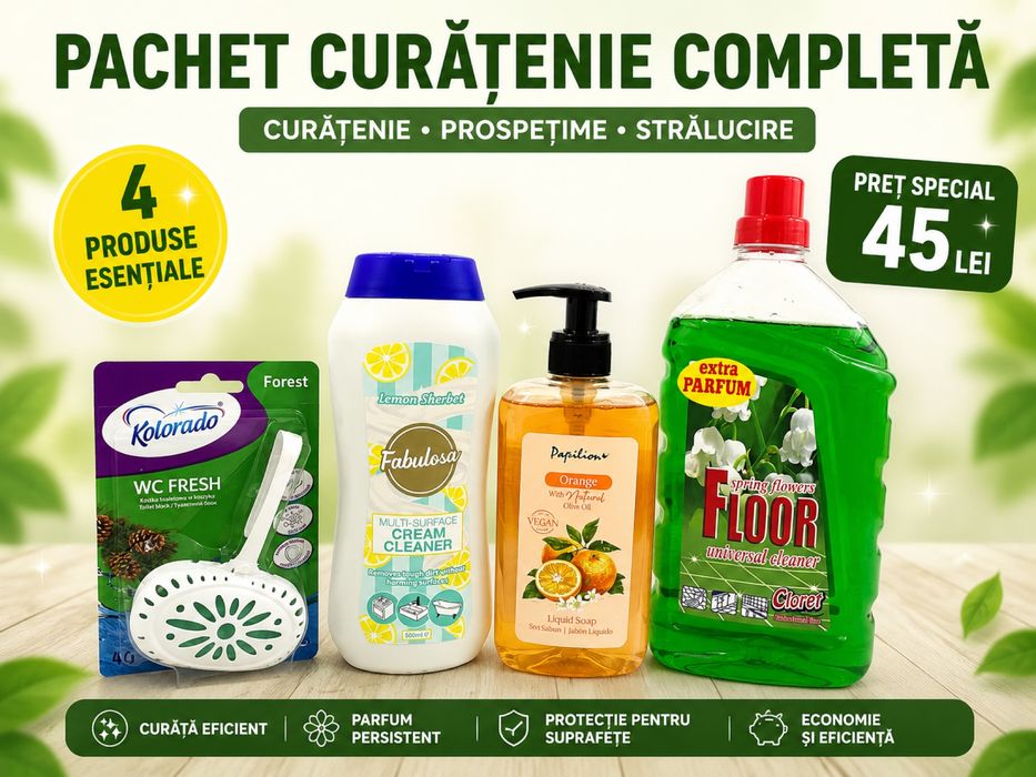 Pachet produse pentru curățenie