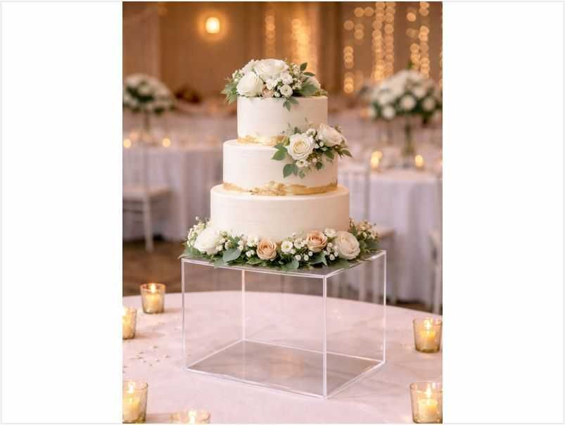 Комплект плексигласови стойки за торти и декор – различна височина