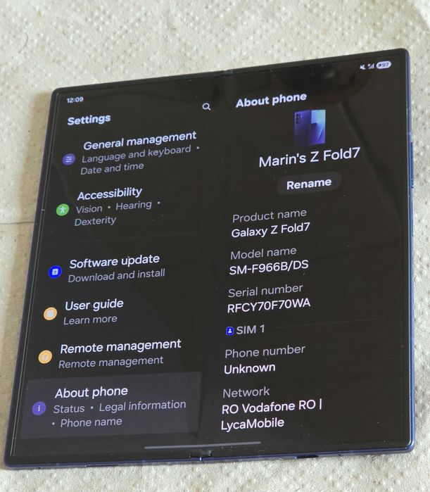 Samsung Galaxy Z Fold7 Blue 256gb