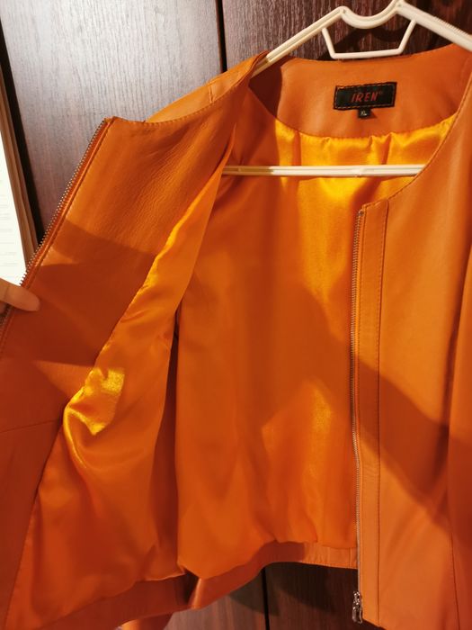 Geaca piele - orange