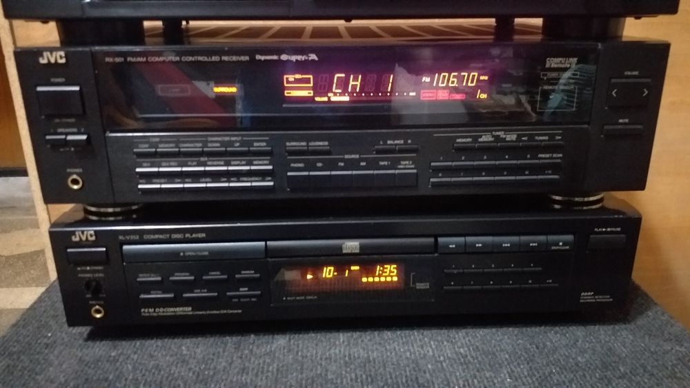 JVC cd, deck, amplituner, telecomanda