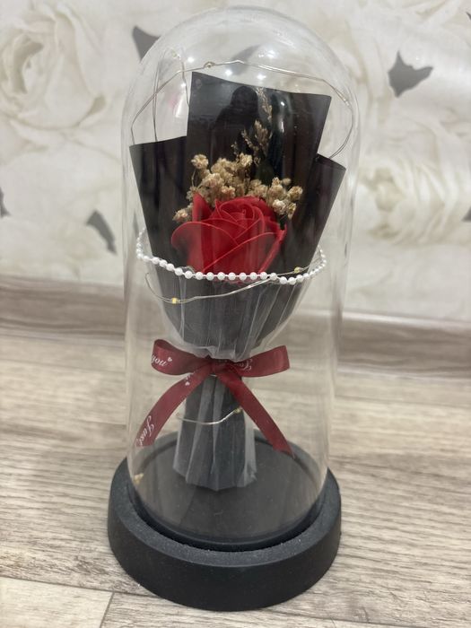 ночник роза в колбе