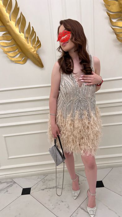 вечернее платье со стразами