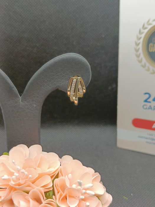Cercei aur 14K 3.63g (Ag16 Moldova b32276) - Garantie 2 ani!