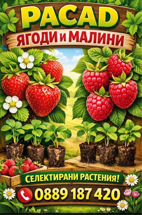 Продавам Расад малини и ягоди!