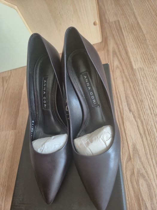 Pantofi piele mov închis, Anna Cori