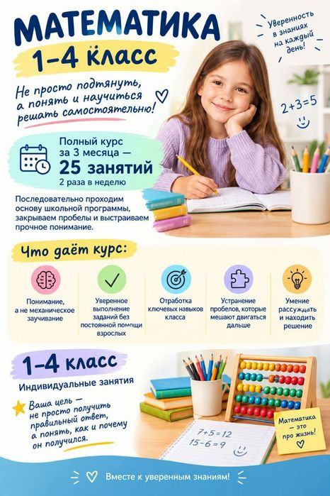 Репетитор по математике 1-4 класс