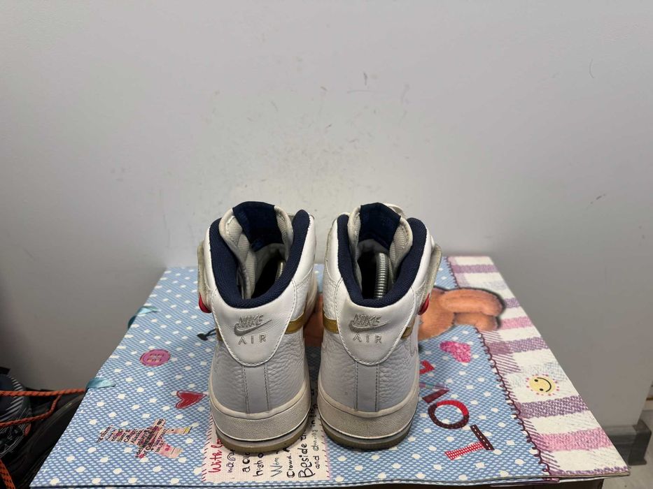 Nike Air Force 1 Mid '07 'White Metallic Gold Team USA''оригинални 43