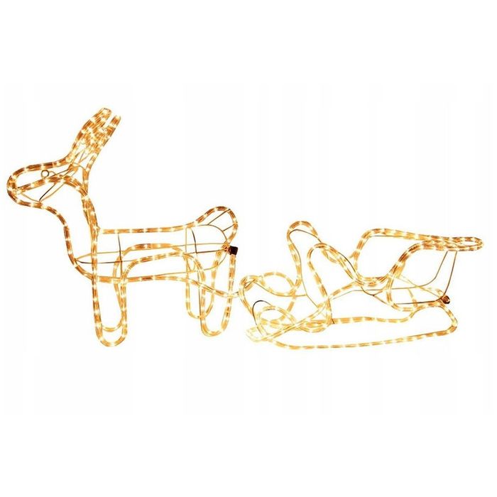 LED коледен елен с шейна и 324 лампички
