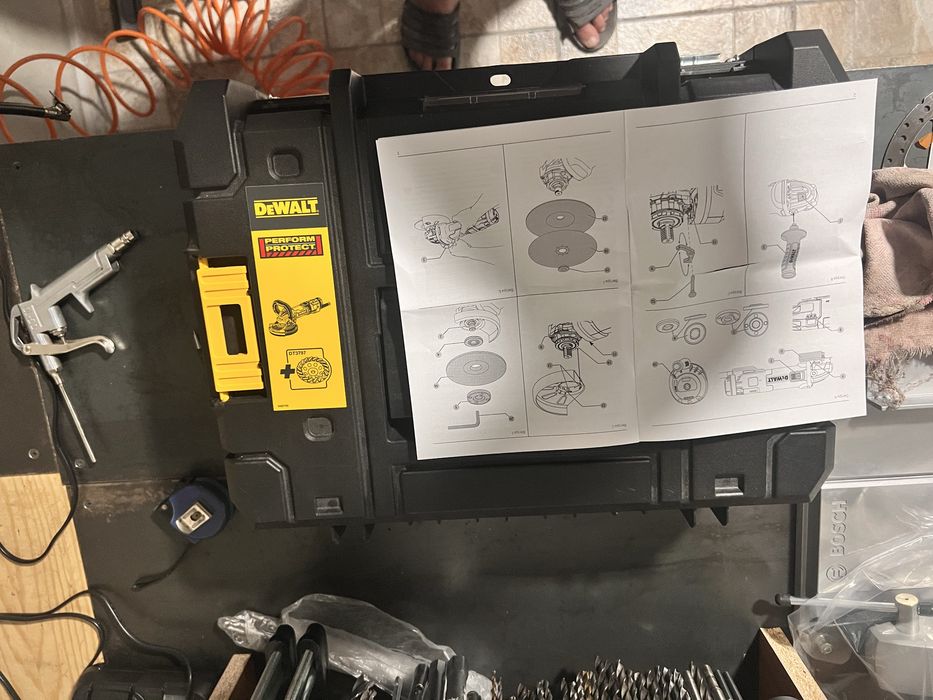 DWE 4257 комплект ъглов шлайф за шлайфане на бетон