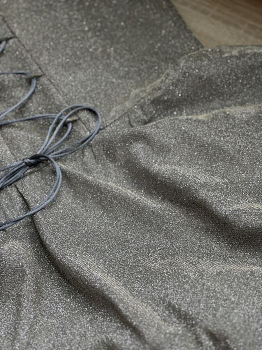 Вечернее платье серебро