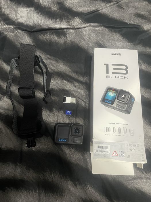 GoPro 13 Hero Black | Card SD 512 gb + Cititor Samsung | Suport Cap