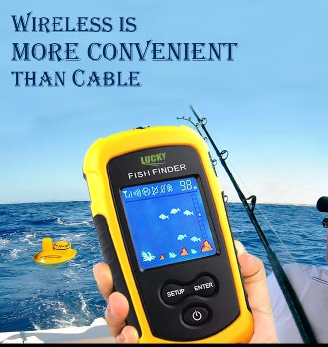 Професионален безжичен сонар за риболов подходящ за лодка за захранка