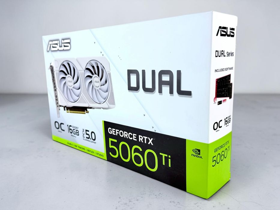 Видеокарта ASUS Dual GeForce RTX 5060 Ti White OC 16GB GDDR7 НОВА! Фабрично запечатана!